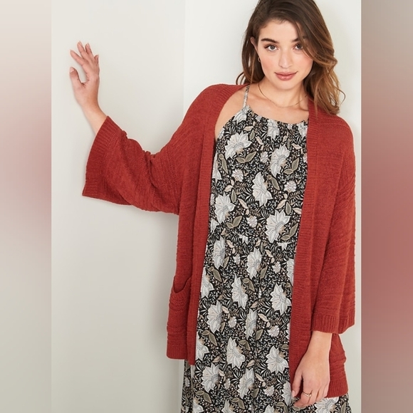 Old navy-Textured Open-Front Sweater for Women - Picture 1 of 5